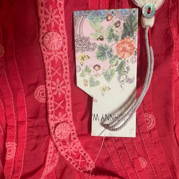 NWT Johnny Was Baez Phaedra Blouse Passion Fruit in Medium - Picture 5 of 11
